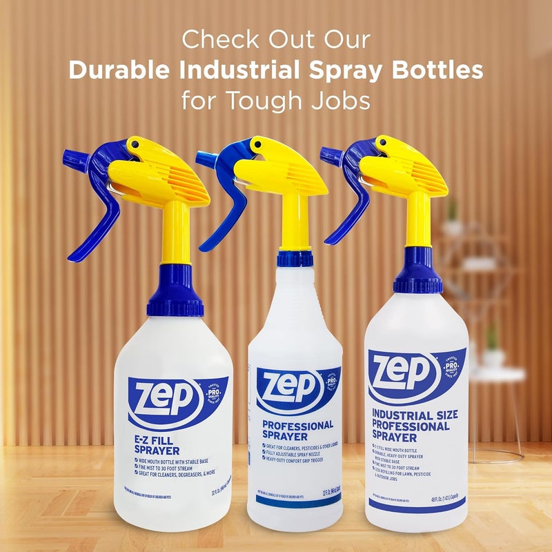Zep Professional Sprayer Bottle - 32 oz (Case of 12) - HDPRO1 - Versatile Adjustable Nozzle Spray Bottles with a Fine Mist or Powerful Spray, Refillable for Diluted Concentrate - Image 5